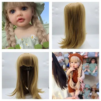 Модната перука за кукли Реборн е подходящ за обиколката на главата на куклата е около 36 см (A и B), 38 см (C), 41 см (D. E. F)
