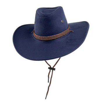 Западна голяма ковбойская шапка, замшевая вълнена шапка, мъжки и дамски фетровая шапка с голяма периферия, уличен джаз цилиндър, търговия на едро