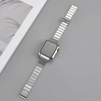 Тънък Ремък за Apple Watch Каишка серия 7 6 Se 40 мм 41 мм 45 мм iWatch 5 Гривна от Неръждаема Стомана за Apple Watch 3 38 мм 42 мм За Жени