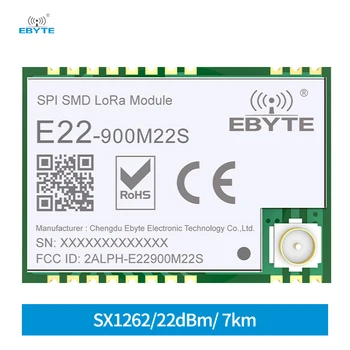 SX1262 868 Mhz Модул за Електронни Компоненти 22dBm Безжичен Радиостанцията на Suzan GFSK ИН Long Range 7 км EBYTE E22-900M22S SPI
