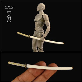 1/12 Мащаб аксесоари Пластмасов модел на меча Японски модел katana подходящ за 6 инча(ите) фигурка