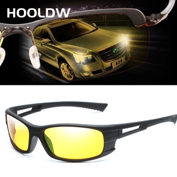 HOOLDW 2020 Жълти Лещи на Очила за Нощно Виждане Поляризирани Слънчеви Очила Мъжки слънчеви Очила За Нощно Шофиране С Антирефлексно покритие Слънчеви очила с UV400 Oculos
