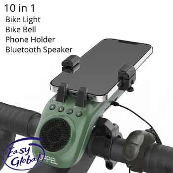 Велосипеден Звънец Скоба За Мобилен Телефон Крушка Bluetooth Високоговорител Телефонна Поставка Мултифункционална Лампа Акумулаторна Батерия Usb