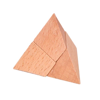 IQ Пъзел Пирамида Конг Мин Заключване Лу Бан Замък 3D Дървени Блокер Разменяйте Пъзел Класически Играчки За пораснали Деца