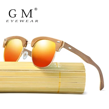 Слънчеви очила за скейтборд марка на GM с дървени рамки, Поляризирани/Бамбукови слънчеви очила и поддръжка на дропшиппинга / да Предостави на снимки 037