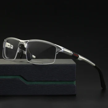 Мъжки слънчеви очила спортен алуминиева рамка, в спортен стил, Оптични очила за късогледство, Очила за шофиране на открито, Очила за очила -1,5 - 2,0 -2,5 -3,0