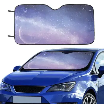 Пастелно Лилаво Акварел Лунен Звезден Авто сенника на Предното стъкло Аниме Царство Прозорец на сенника автоаксесоари Авто Декор Екран