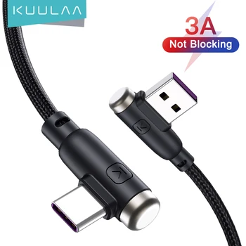 KUULAA Слот USB Кабел Type C 3A Бърз Кабел Type C за Samsung S20 S10 Redmi Note 9 Pro Huawei Лакът C USB Кабел