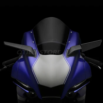 Мотоциклетное Огледало Модифицирано Предно Крило, Регулируема Въртящо се Огледало за Обратно виждане Мото Аксесоари За Yamaha YZF R6 2017-2020 YZFR6