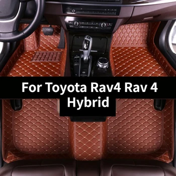 Кожени Автомобилни Постелки Са Подходящи За Toyota Rav4 Рав 4 Hybrid 2020 2021 2022 Потребителски Накладки За Краката Автомобилни Килими Аксесоари