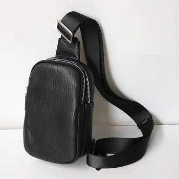 AETOO корейската версия на млад мъжки гърдите малка раница за едно рамо, чанта-месинджър, бизнес нагрудная чанта, първия слой от телешка кожа