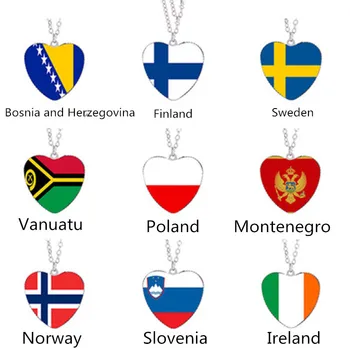 Европа, Ирландия, Полша, Босна и Херцеговина, българия, Финландия, Черна гора, Норвегия, Швеция, Словения, Колие с флага Вануату