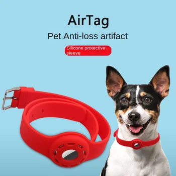 За Apple Airtag Нашийник За Кучета Cat Пет Силиконов Защитен Калъф Е Съвместим С Apple Airtag Нашийник За Кучета И Котки