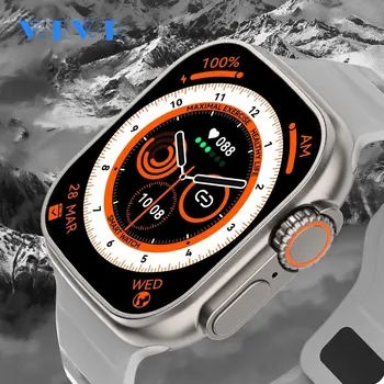 Най-новите Смарт Часовници Ultra Series 8 NFC Smartwatch За Мъже И Жени Bluetooth Разговори Безжична Зареждане на Фитнес-Гривна 2-Инчов HD Екран