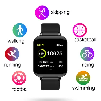 B57 Smartwatch Спортни Смарт Часовници За Мъже И Жени Фитнес-Гривна Bluetooth Сърдечната Честота Smartband Свързани Часовници за IOS и Android
