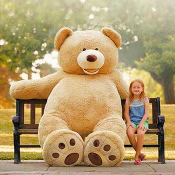 [Забавно] 340 см Американска мечка Мека играчка, плюшено мече плюшен калъф мека играчка кукла калъфка за възглавница (без неща) детски подарък за възрастни