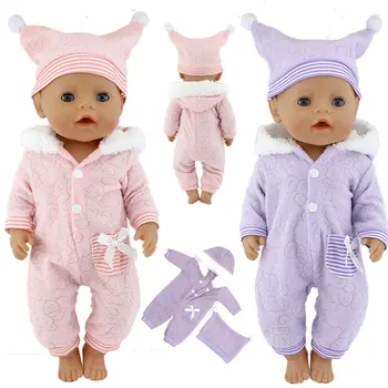 2021 Нов мечка цели облекло Куклени костюми За 17 инча Baby Doll 43 см стоп-моушън Облекло, аксесоари за кукли.